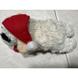 Lamb Chop Santa Plush Dog Toy - with Squeaker - Small to Midsize Dogs - 6"